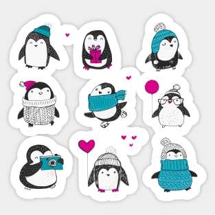 Cosy Penguins Sticker